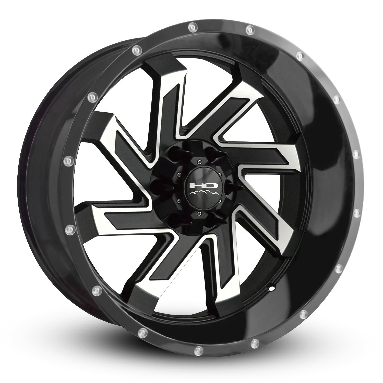 HD Offroad Saw 22x10 -10 6x135/6x139.7mm 106.2mm Satin Black/Machined Face