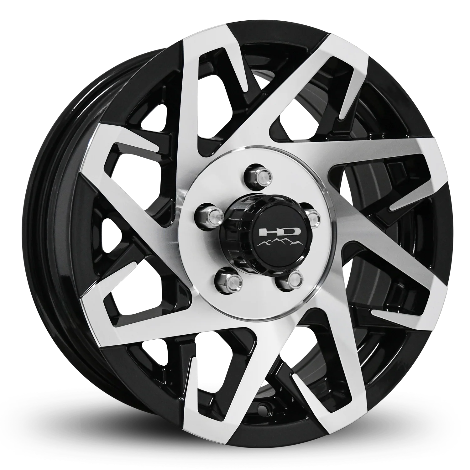 HD Trailer Canyon 14x5.5 +0 5x114.3mm 83mm Gloss Black/Machined Face