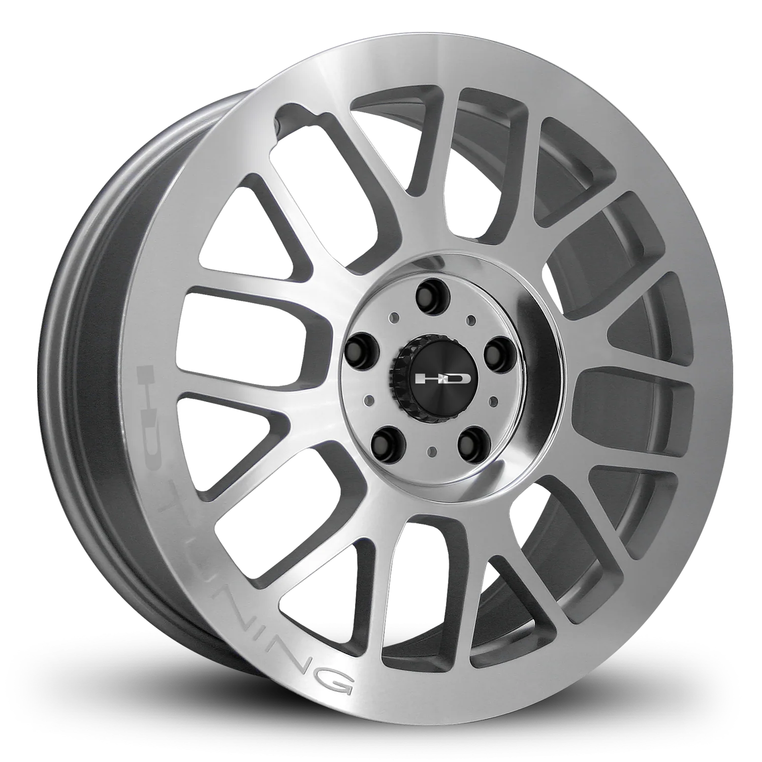 HD Wheels Gear 18x7.5 +42 5x112mm 73.1mm Gloss Silver/Machined Face