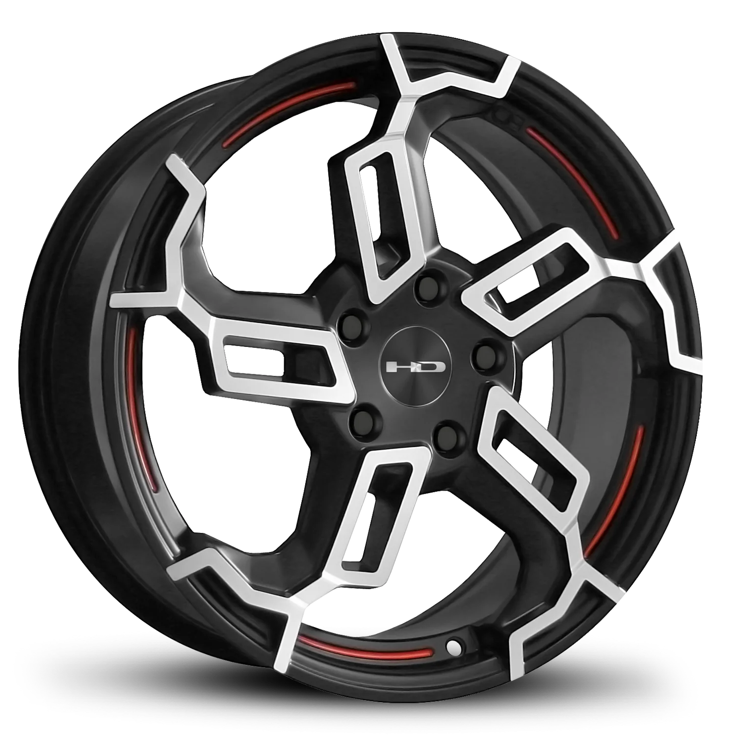 HD Wheels Switch 17x7 +40 5x100mm 73.1mm Satin Black/Red Line