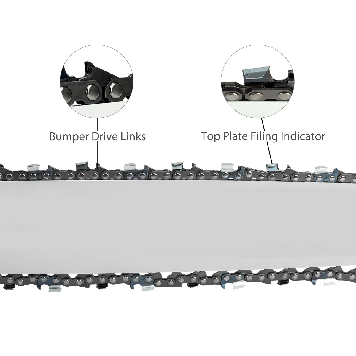 Hipa 14 Inch Low Kickback Chain 3/8 LP .043 52 DL for S52 Worx WG384 Husqvarna H38-52 120i 136Li 436Li EGO CS1401 CS1400 RYOBI RY40502 Chainsaw - Image 7