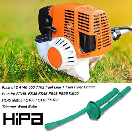 Hipa (2 Pack) 4140 358 7702 Fuel Line Filter Primer Bulb for STIHL FS38 FS55R FS55 FS45 FS46 FS55 KM55 HL45 MM55 FS100 FS110 FS130 Trimmer Weed Eater - Image 2