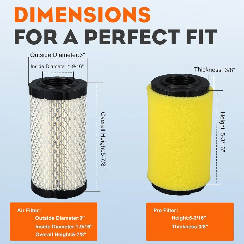 Hipa 33M677 Air Filter For John Deere LA125 D120 Briggs and Stratton 331877 33M777 31Q677 20-21HP Engine Lawn Mower Replace 793569 793685 - Image 5