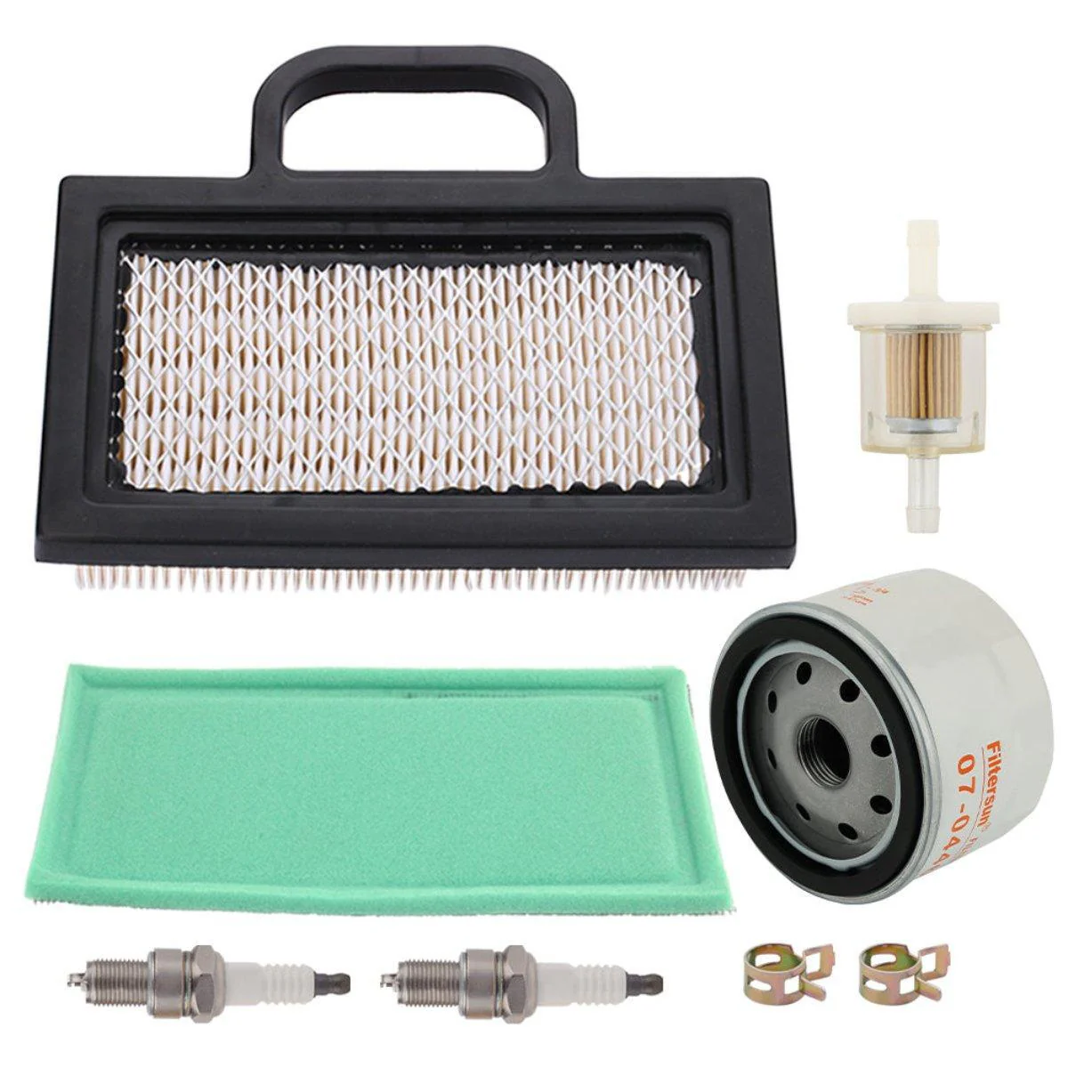 Hipa Air Filter 696854 Oil Filter Tune Up Kit For Briggs &Stratton 499486S 273638s 273638 John Deere L120 LA145 LA120 LA130 Engine Lawn Mower - Image 2