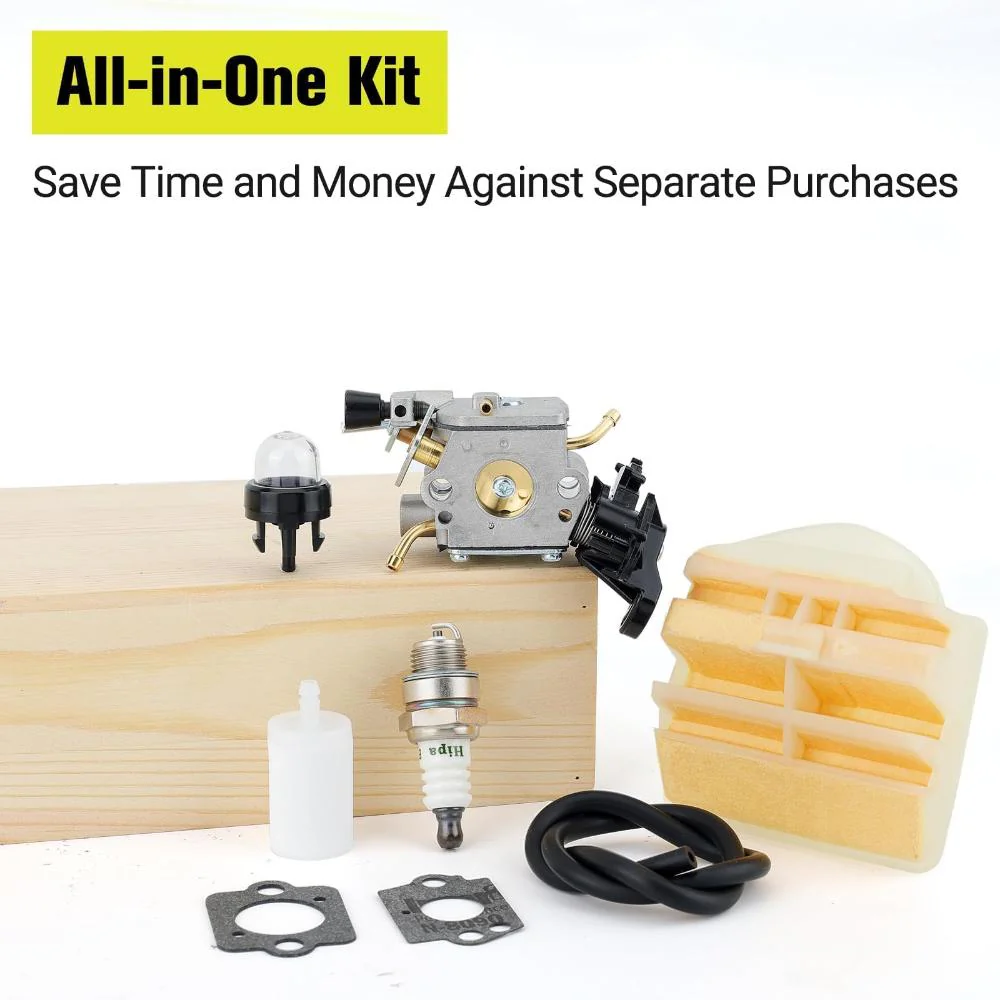 Hipa Carburetor Kit for Husqvarna 450E 450 445 445E Rancher Chainsaw # Replace for C1M-EL37B 5064504-01 5312156-01 - Image 2