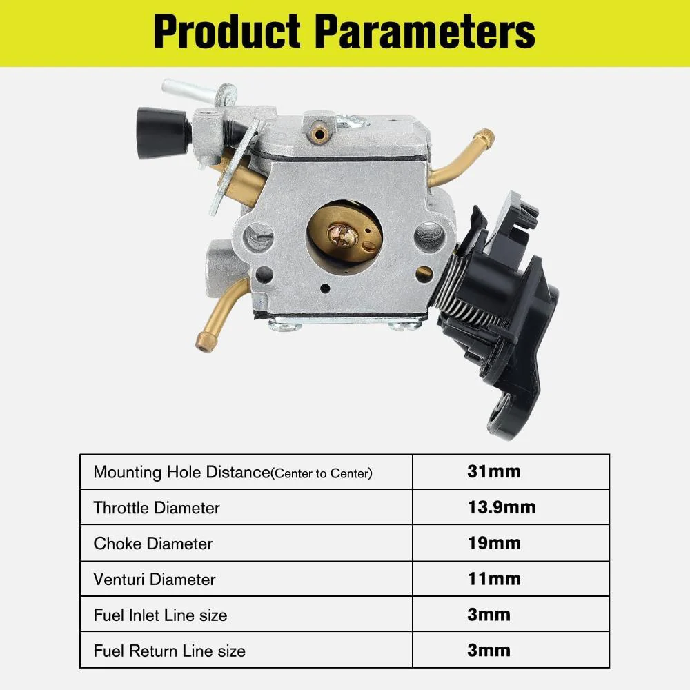 Hipa Carburetor Kit for Husqvarna 450E 450 445 445E Rancher Chainsaw # Replace for C1M-EL37B 5064504-01 5312156-01 - Image 8
