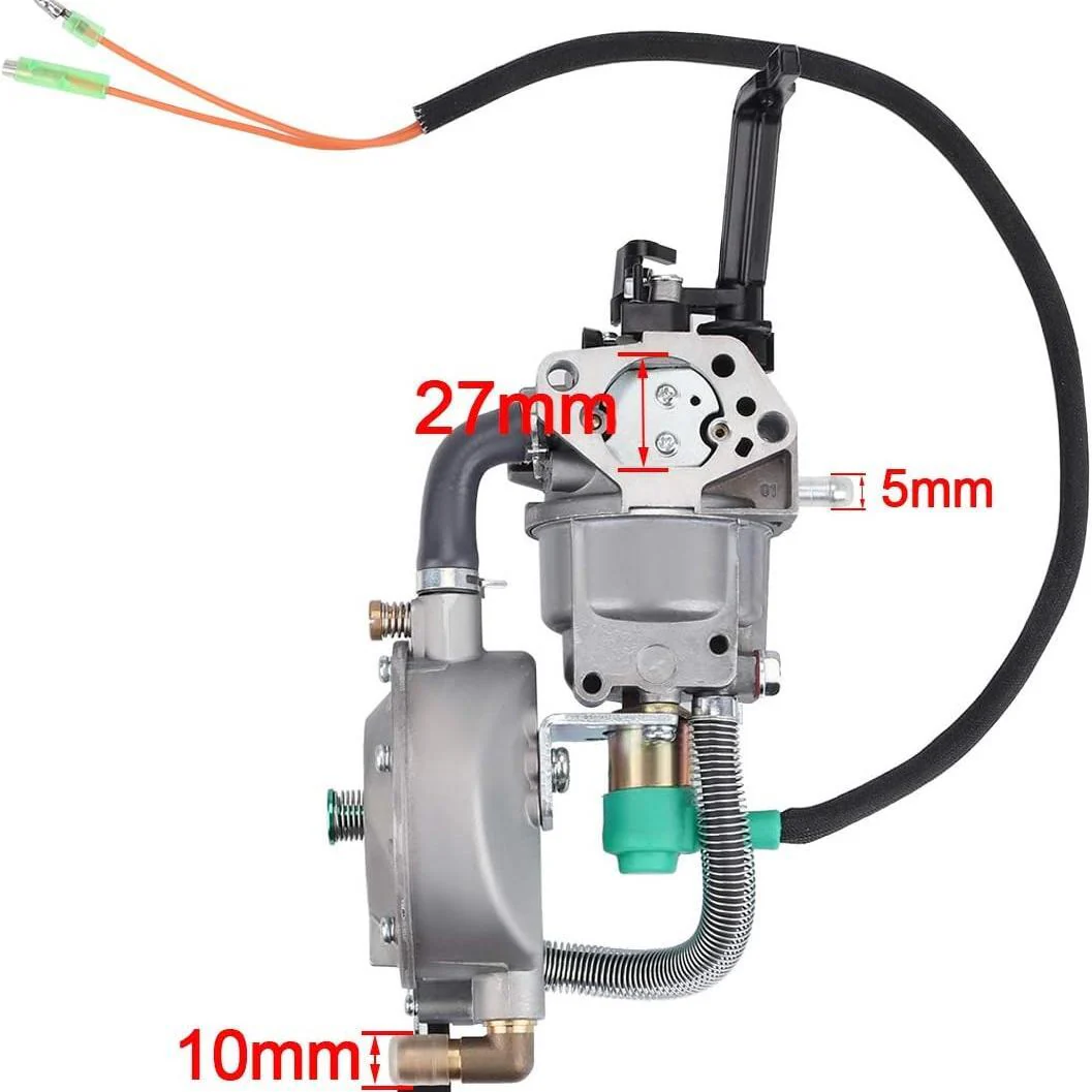 Hipa GX390 188F Generator Dual fuel Carburetor LPG CNG Conversion kit 4.5-5.5KW Manual Choke Carb - Image 2