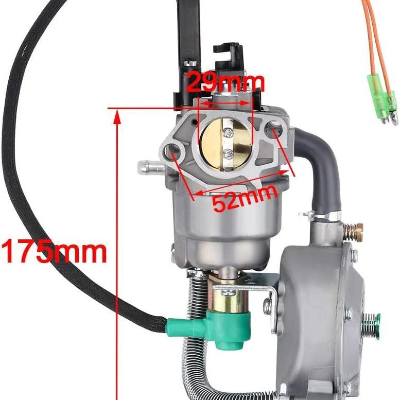 Hipa GX390 188F Generator Dual fuel Carburetor LPG CNG Conversion kit 4.5-5.5KW Manual Choke Carb - Image 3