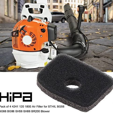 Hipa (Pack of 4) 4241 120 1800 Air Filter for STIHL BG56 BG66 BG86 SH56 SH86 BR200 Blower - Image 5