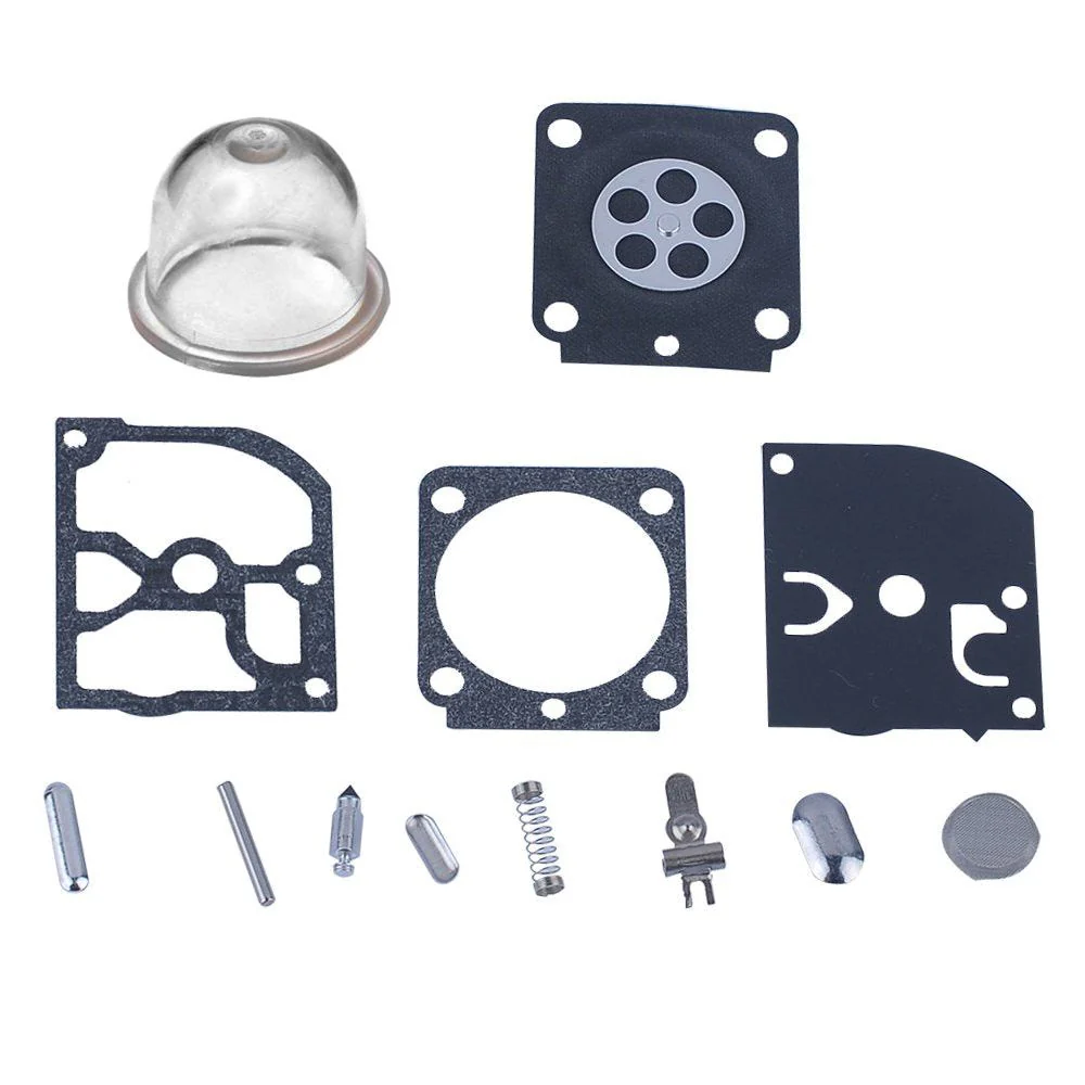 Hipa RB-100 Carburetor Rebuild Kit for STIHL FS55 FS38 BG45 HS45 MM55 & Mini Tiller 4137 EMU Trimmer Blower with Primer Bulb