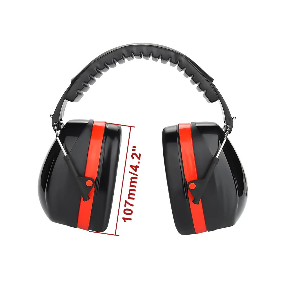 Hipa Safety Ear Defenders Nrr20db-Snr 22db Noise Reduction Safety Ear Muffs Ear Defenders For Gun Hunting Shooting Constructio Forestry Woodworking Black - Image 3