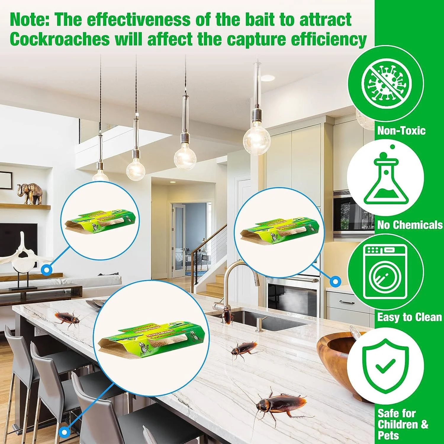 Home Pest Sticky Traps Cockroaches Roach Killer - Image 5