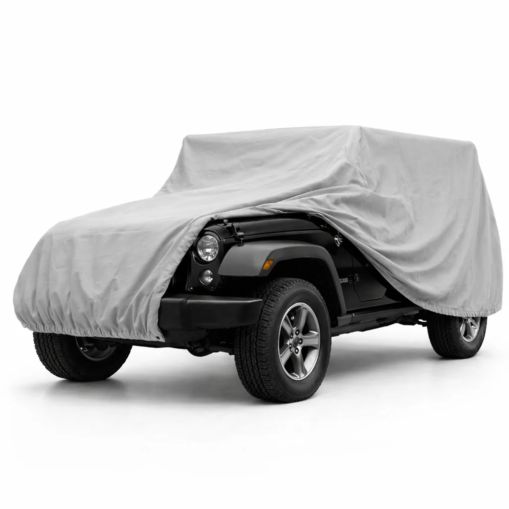 Jeep Cover fits 2007-2022 Jeep Wrangler 4 doors Unlimited Poly 200 in Grey