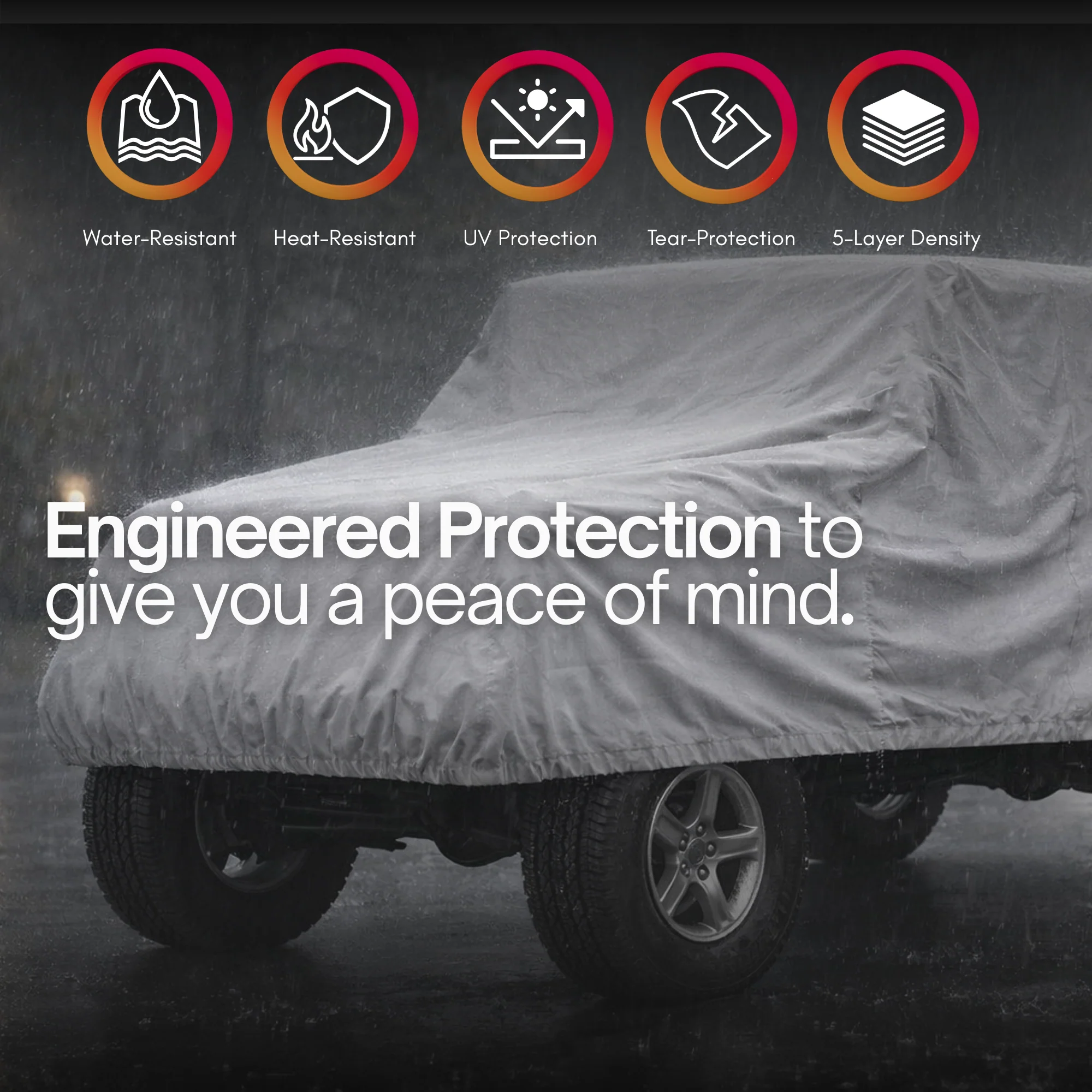 Jeep Cover fits 2007-2022 Jeep Wrangler 4 doors Unlimited Poly 200 in Grey - Image 5