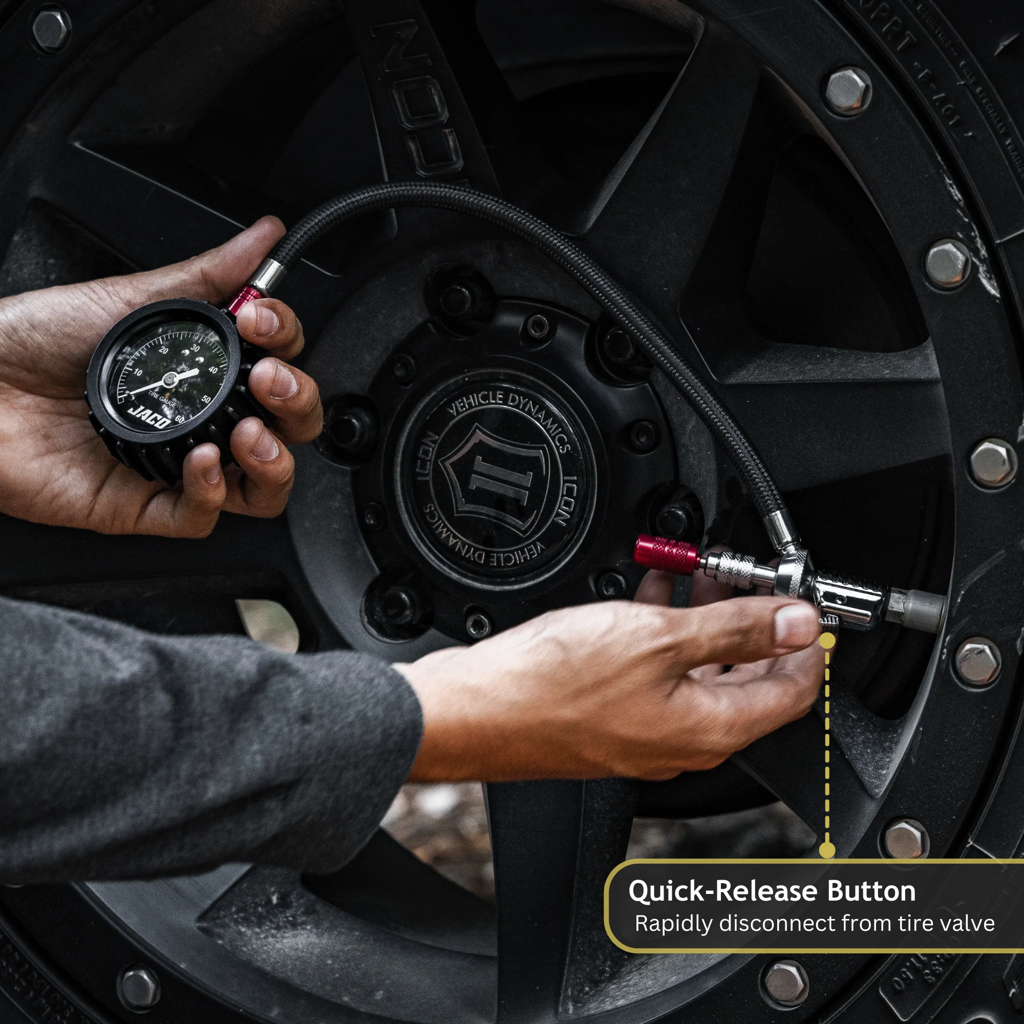Lightning™ RX4 Tire Deflator with Gauge - 60 PSI | Rapid Off Road Air Down Tool - Image 4