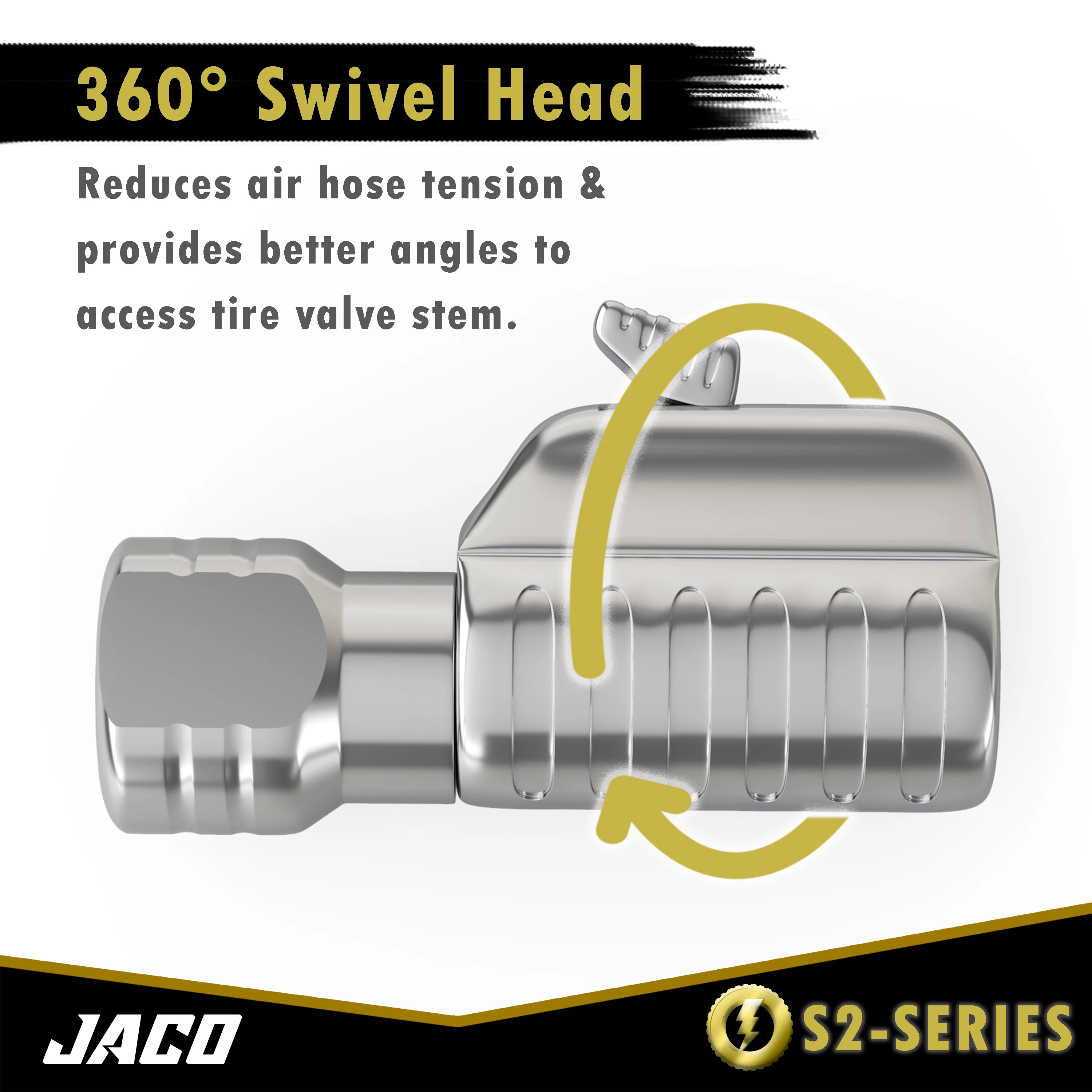 Lightning™ S2-Series Tire Air Chuck | Open Flow, 1/4" F-NPT (2 Pack) - Image 3