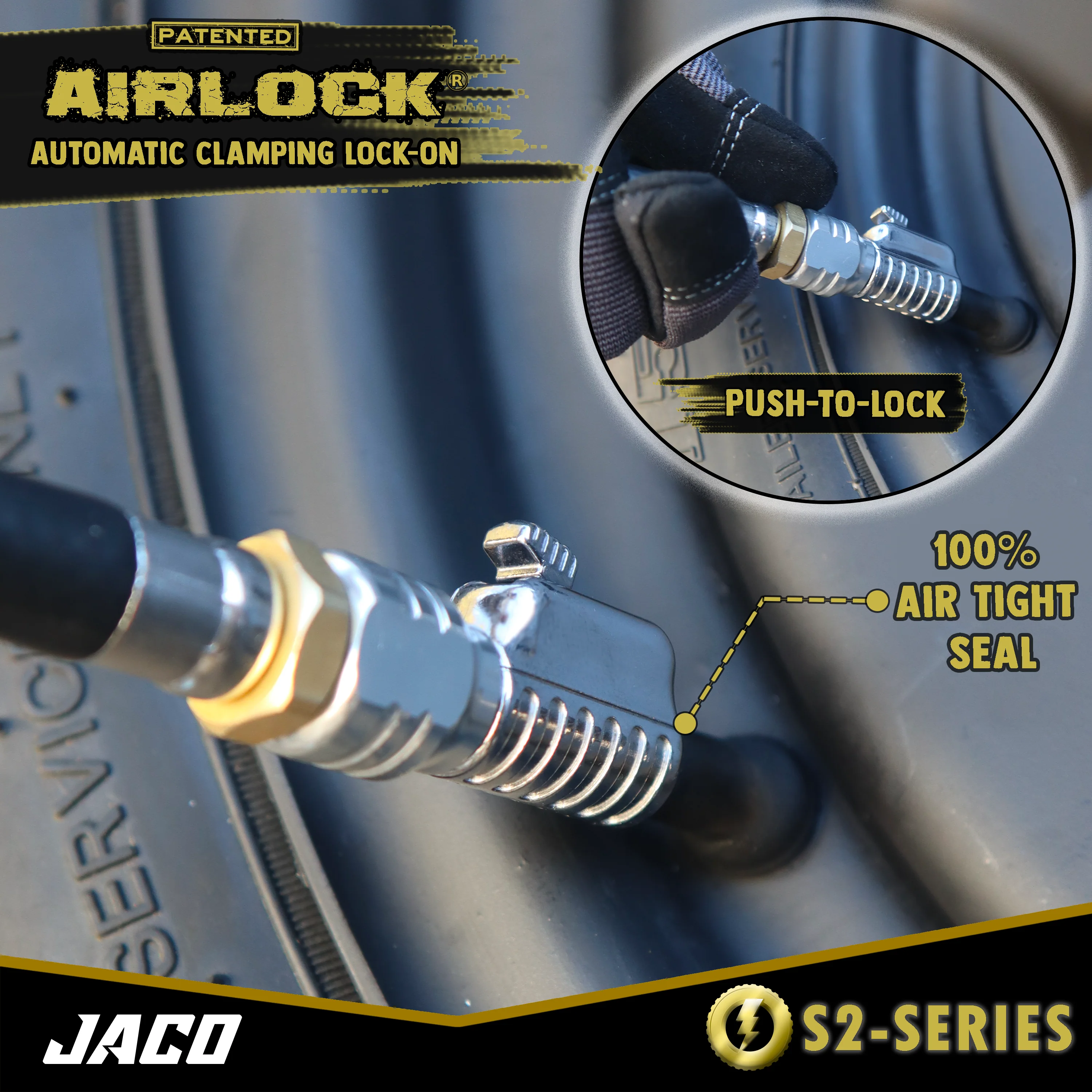 Lightning™ S2-Series Tire Air Chuck | Open Flow, 1/4" F-NPT (2 Pack) - Image 5