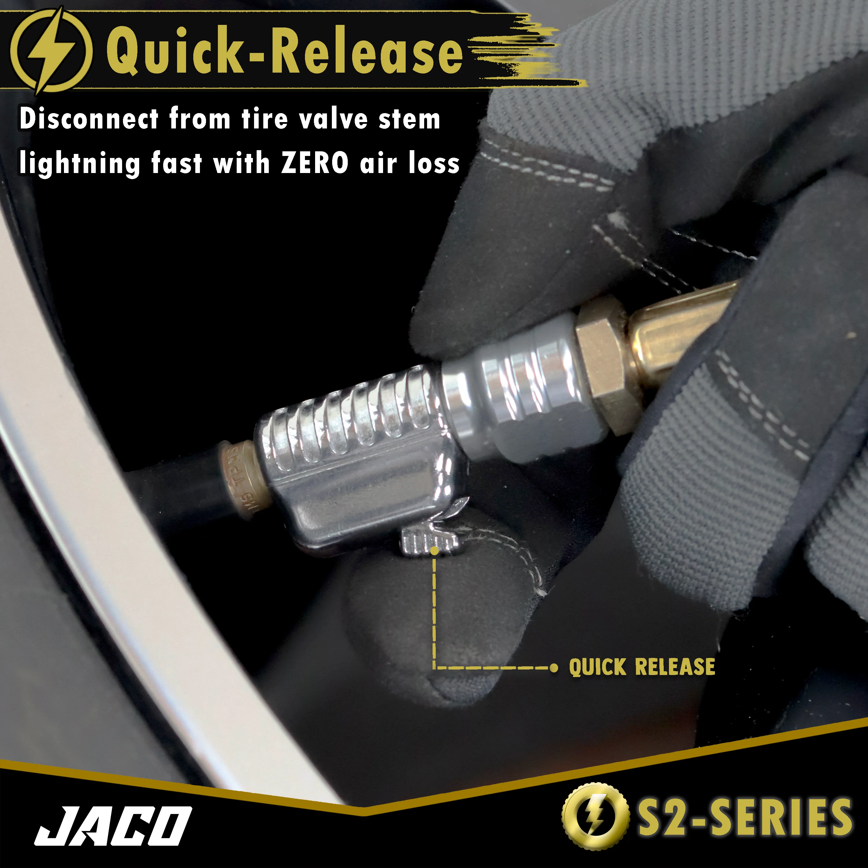 Lightning™ S2-Series Tire Air Chuck | Open Flow, 1/4" F-NPT (2 Pack) - Image 6