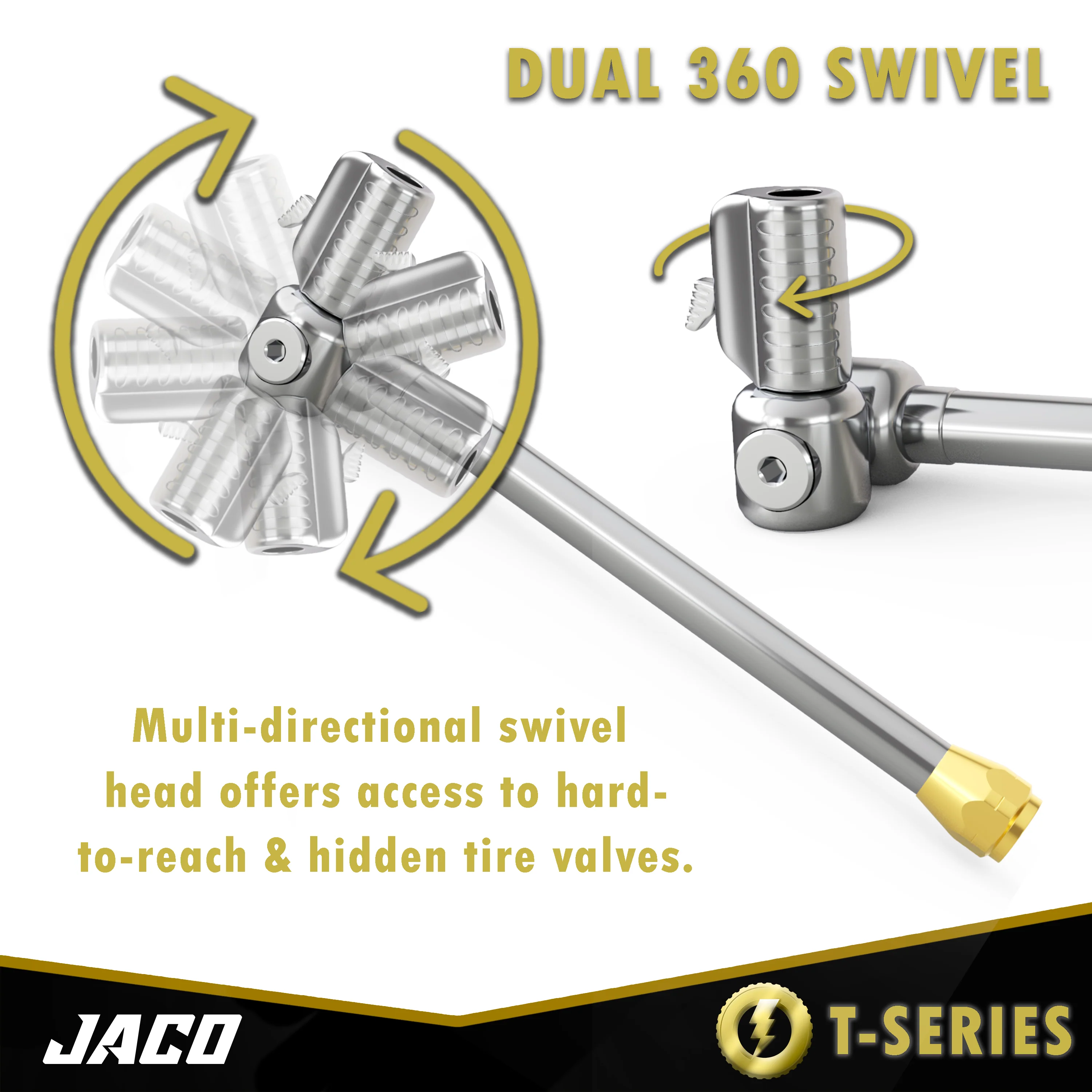 Lightning™ T-Series Tire Air Chuck | Open Flow, 1/4" F-NPT - Image 2