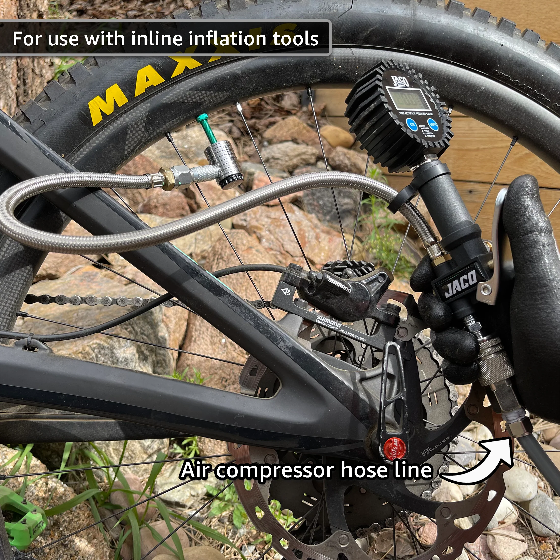 Lightning™ XP Locking Presta Air Chuck for Bike Tires - 1/4" F-NPT (Presta Valves) - Image 5