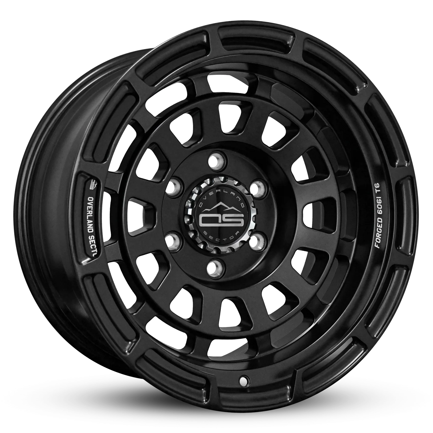 Overland Sector Badlander Forged 17x9 -12 6x139.7mm 106.1mm All Satin Black