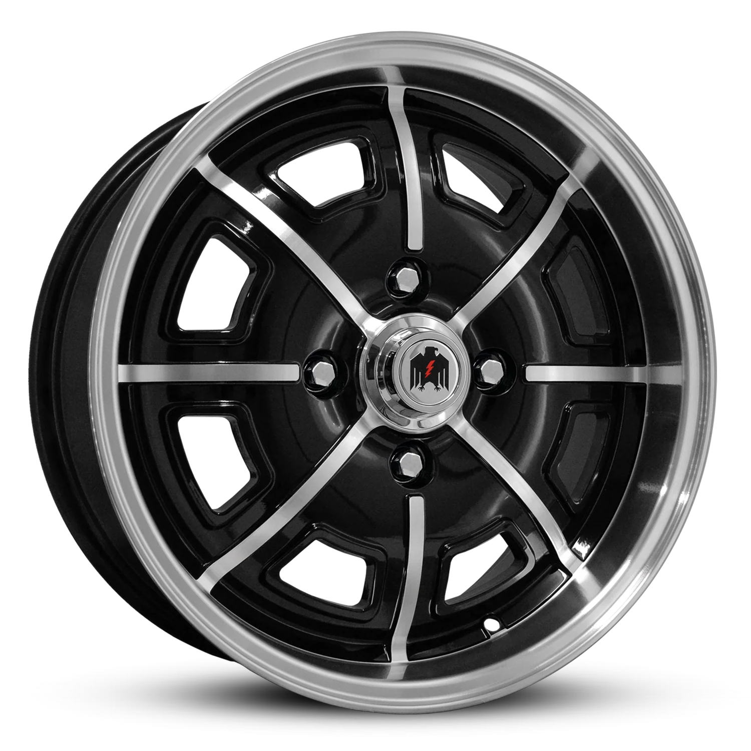 Pedrini | Gloss Black Machined Face & Lip