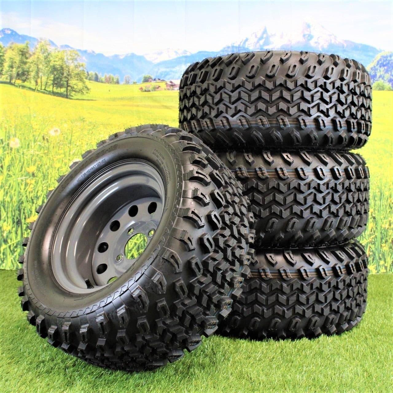 (Qty: 1) 23x10.50-12 4 Ply Golf/ATVUTV/RTV Tires & Charcoal Grey Wheels ATW-013 - Image 4
