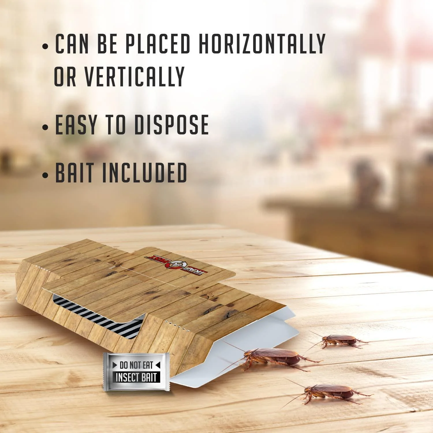 Roach Traps Indoor Sticky (18 Pack) - Glue Traps for Roaches Bug Traps with Roach Bait Traps - Long Lasting Non-Toxic Children and Pet Friendly - Trap a Pest - Image 9