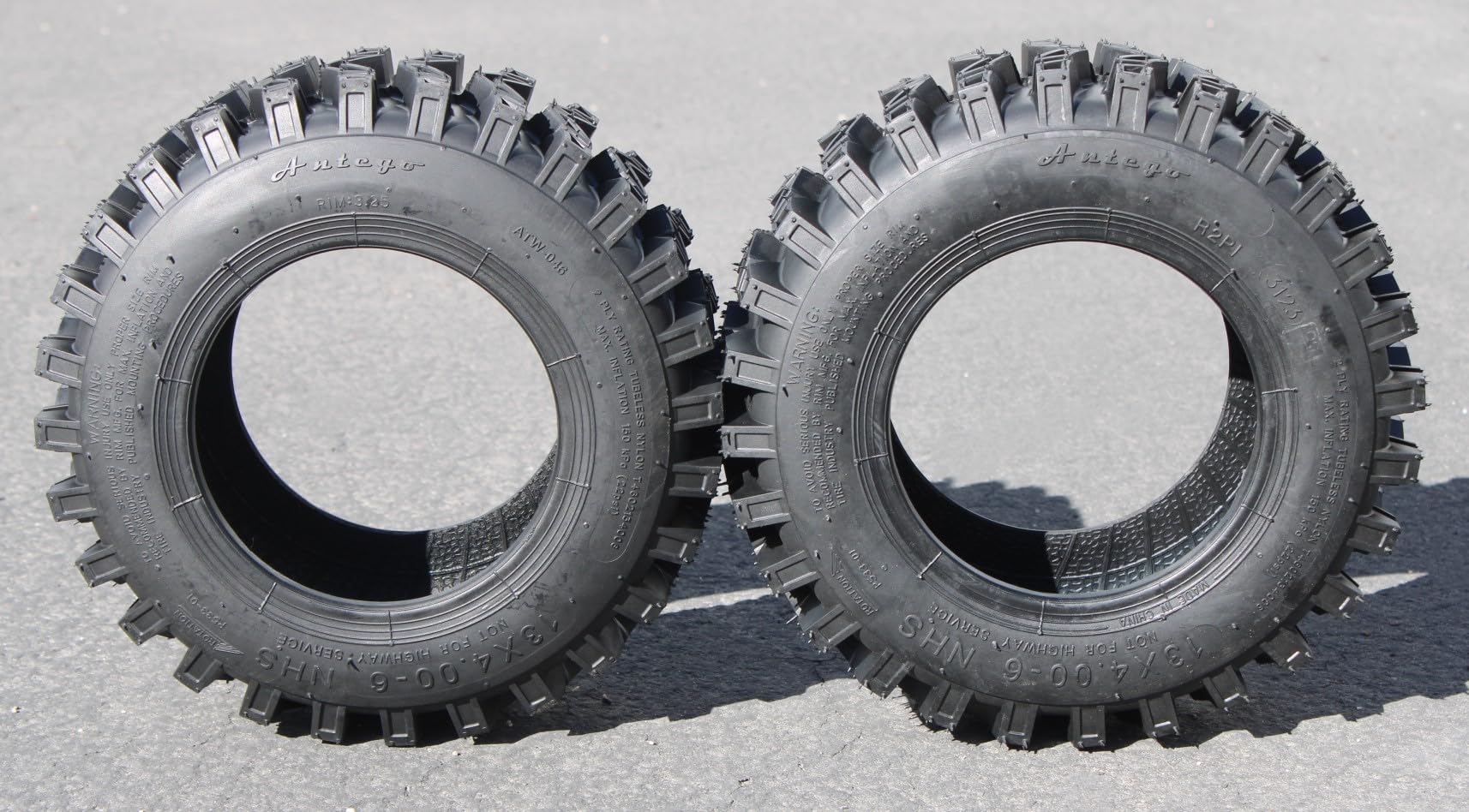 (Set of 2) Antego 13X4.00-6 ATW-046 2 ply Snow tires Directional - Image 3