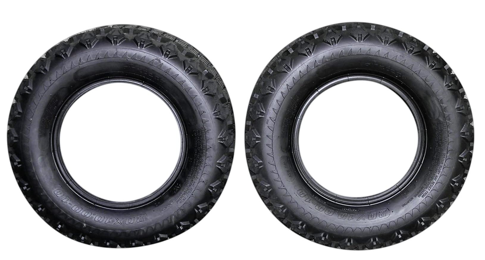 (Set of 2) 20x10.00-10 Tires for ATV/UTV/Mowers/Gators/Caymons/Golf Carts and More