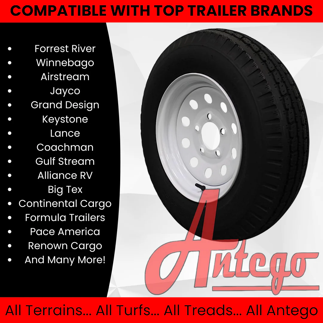 (Set of 2) Antego Tire and Wheel Heavy-Duty 175/80D13 Highway Terrain – 6-Ply-Ply, 13.0-Inch Wheel, Designed for Secure & Stable Towing | A130454500116206ST17580D13-B2 - Image 3