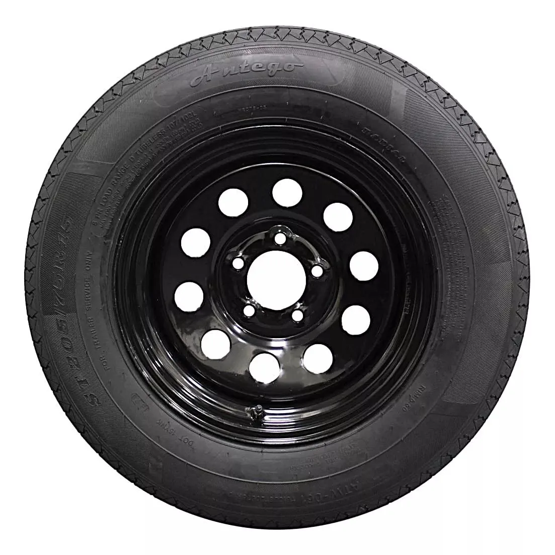(Single Assembly) Antego Tire and Wheel  205/75R15 Highway Terrain Assembly – Optimized for High Load Performance, 15.0-Inch Rim, Load 107.0, Speed M | A15604510096108ST20575R15