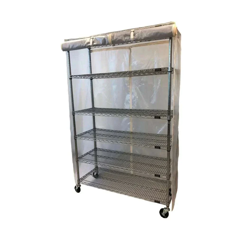 Storage Shelving Unit Cover, fits racks 36"W x 14"D x 54"H all see through mesh PVC - Image 5