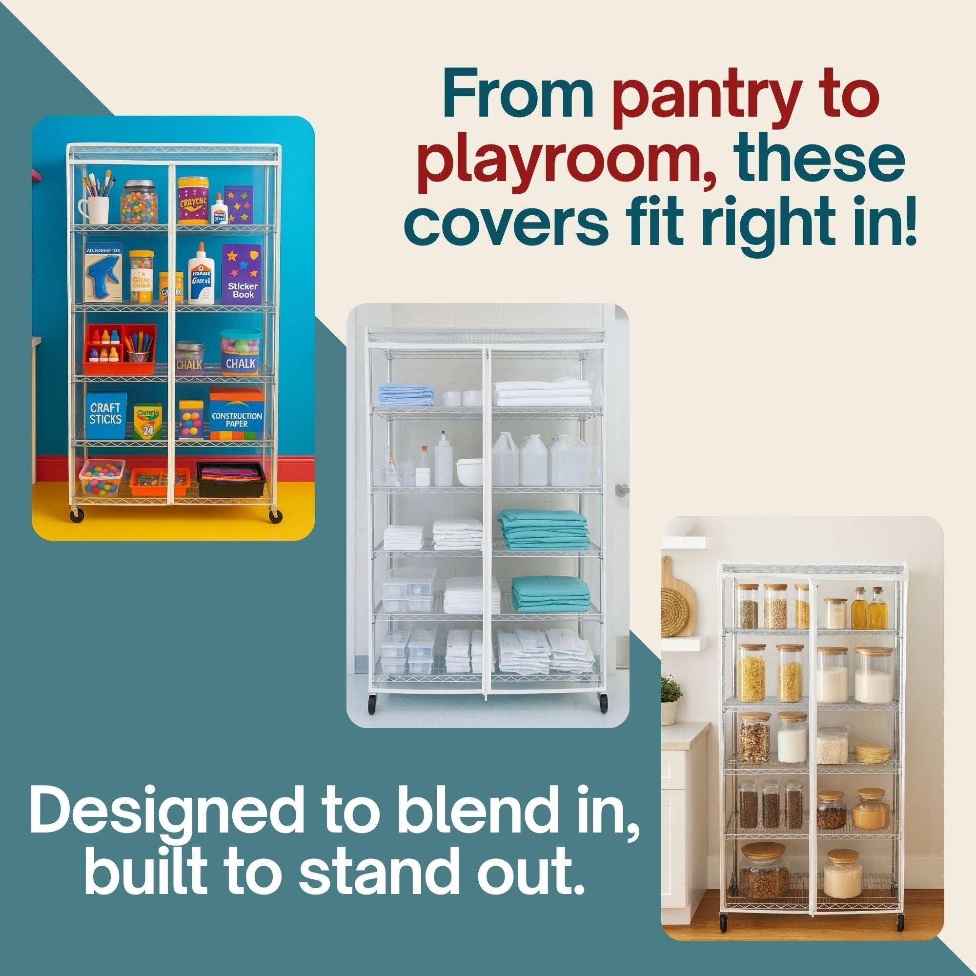 Storage Shelving Unit Cover, fits racks 60" W x 24 D x 72 H All Clear PVC - Image 4
