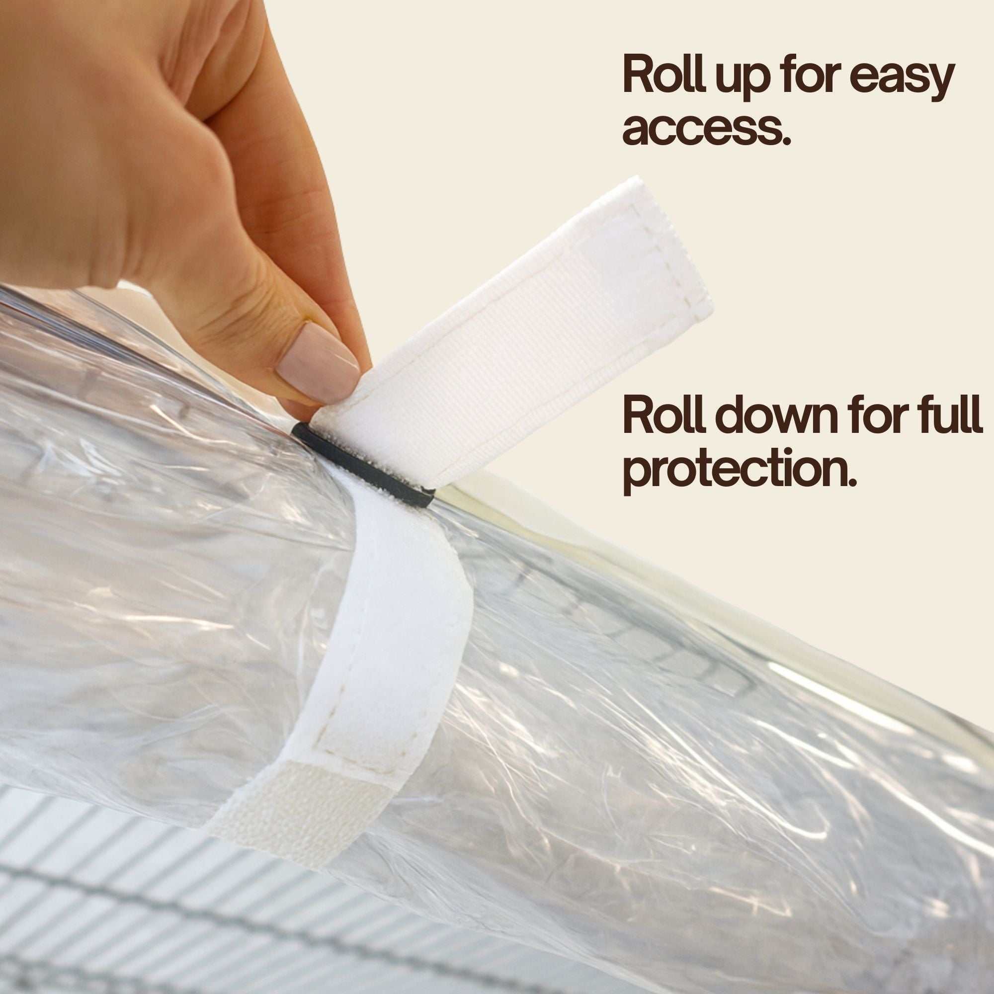 Storage Shelving Unit Cover, fits racks 60" W x 24 D x 72 H All Clear PVC - Image 7