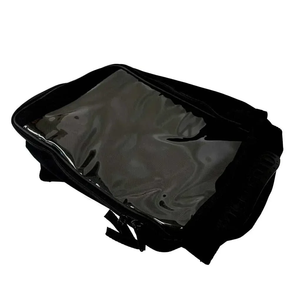 Water-Resistant, Magnetic Motorcycle Tank Bag with Window: Black, Universal Fit, 10 Liter Capacity - Image 2